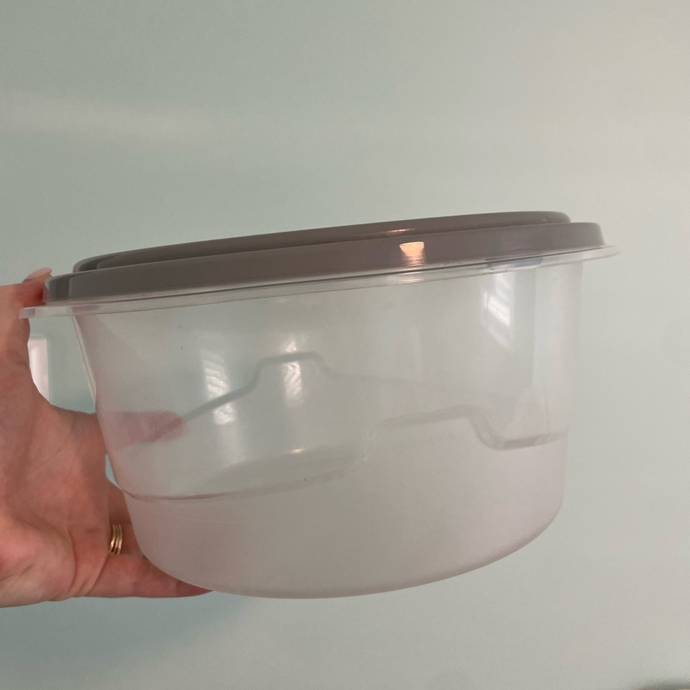 Gray Plastic Food Storage Container